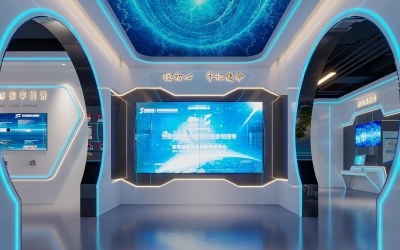 现代科技展厅3D模型下载